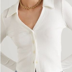 Leset Ali Ribbed Knit Cardigan